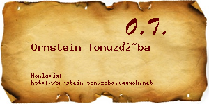 Ornstein Tonuzóba névjegykártya